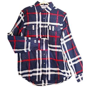 Men's Soft and Warm Flannel Feel Button Down Plaid Shirt